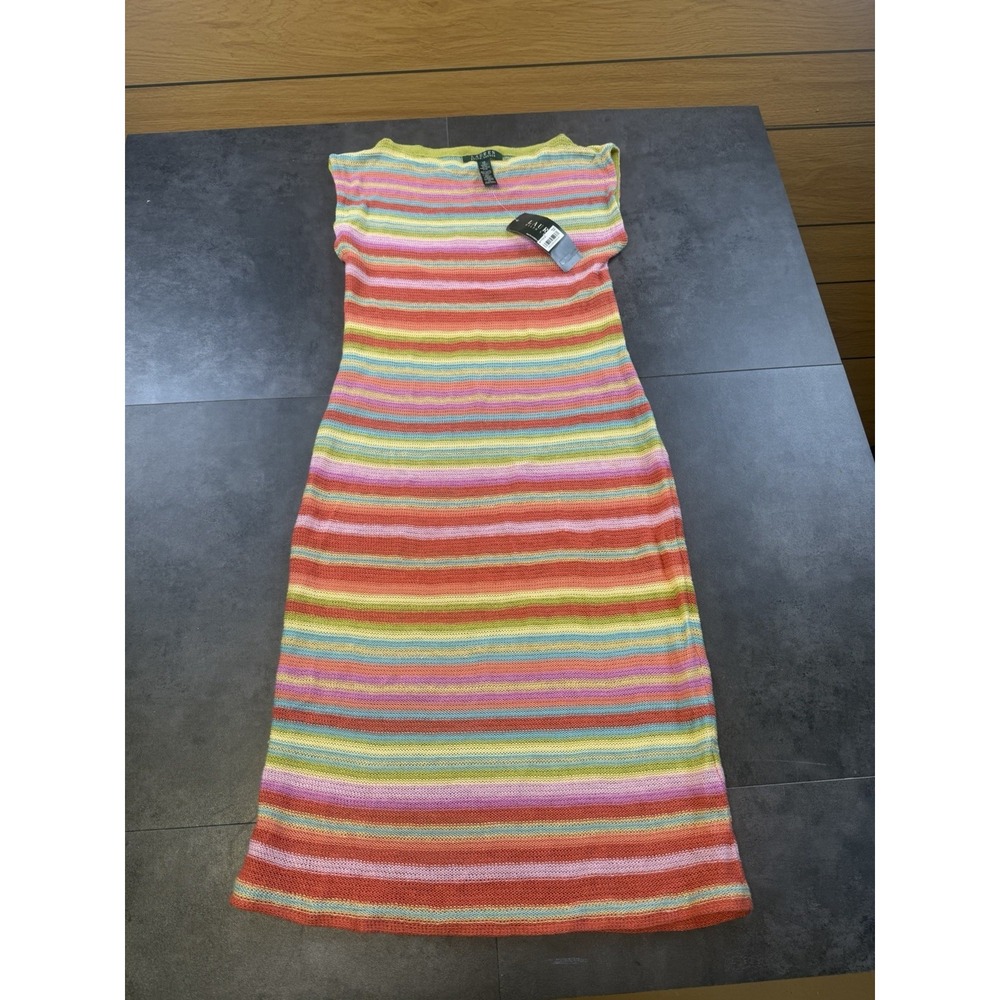 Lauren Ralph Lauren Womens's Multi Color Striped Maxi Dress/Coverup X-Small-NWT